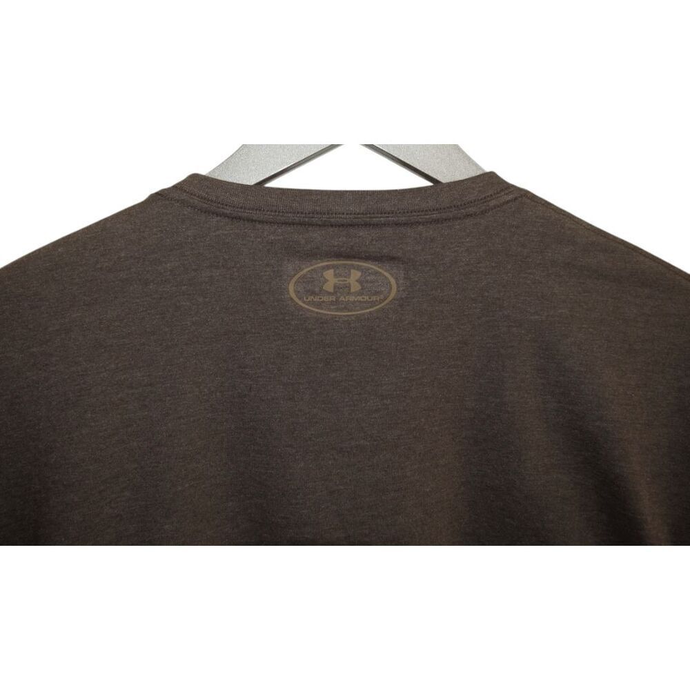 New Under Armour UA Logo Camo Tee Shirt Brown Loose L - Picture 4 of 4